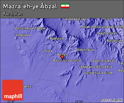 Political Map of Mazra`eh-ye Ābzal