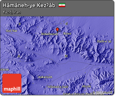 Political Map of Hāmāneh-ye Kez̄āb