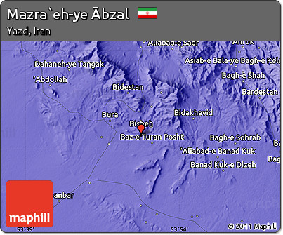 Political Map of Mazra`eh-ye Ābzal
