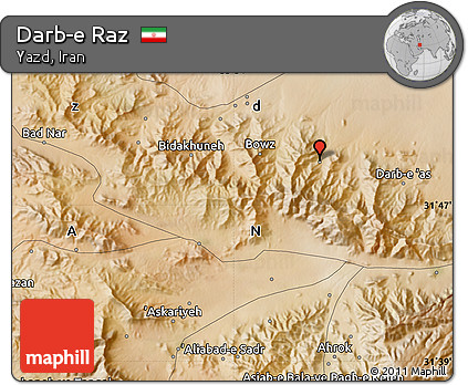 Satellite Map of Darb-e Raz