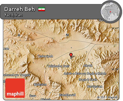 Satellite Map of Darreh Beh