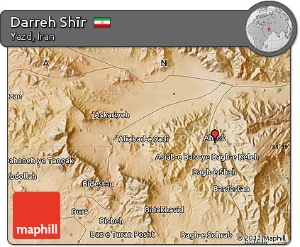 Satellite Map of Darreh Shīr