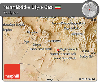 Satellite Map of Ḩasanābād-e Lāy-e Gaz
