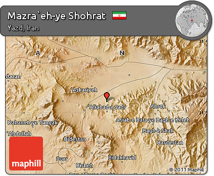 Satellite Map of Mazra`eh-ye Shohrat