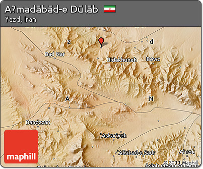 Satellite Map of Aḩmadābād-e Dūlāb