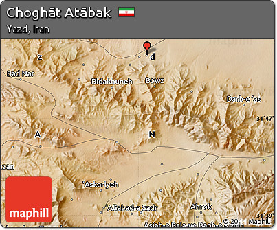 Satellite Map of Choghāt Atābak