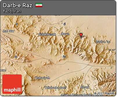 Satellite Map of Darb-e Raz