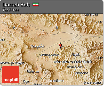 Satellite Map of Darreh Beh