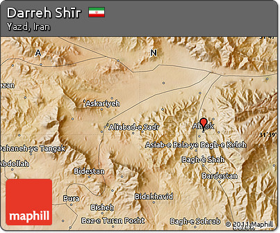Satellite Map of Darreh Shīr