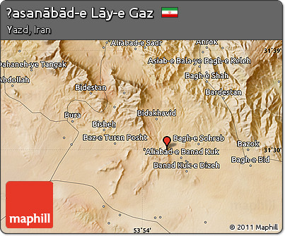 Satellite Map of Ḩasanābād-e Lāy-e Gaz