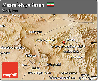 Satellite Map of Mazra`eh-ye Ḩasan