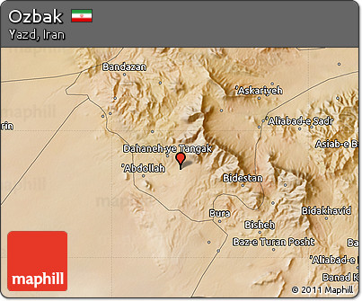 Satellite Map of Ozbak