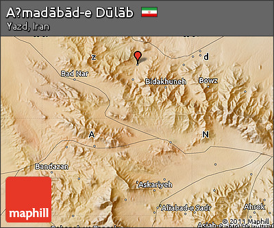 Satellite Map of Aḩmadābād-e Dūlāb