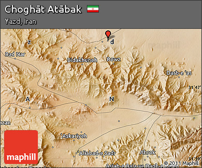 Satellite Map of Choghāt Atābak