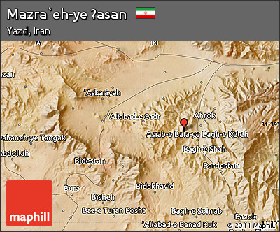 Satellite Map of Mazra`eh-ye Ḩasan