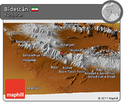 Physical Panoramic Map of Bīdestān