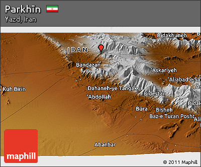 Physical Panoramic Map of Parkhīn
