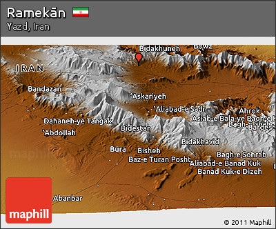Physical Panoramic Map of Ramekān