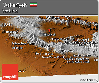 Physical Panoramic Map of `Askarīyeh