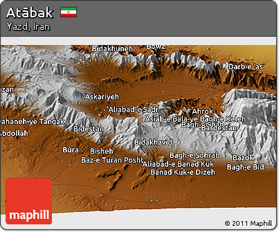 Physical Panoramic Map of Atābak