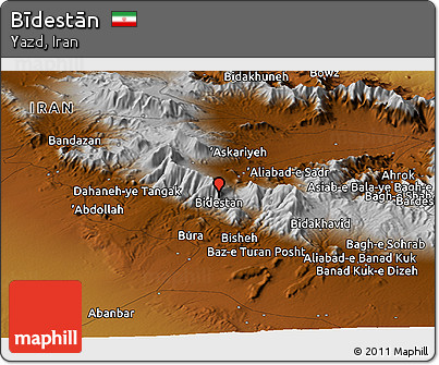 Physical Panoramic Map of Bīdestān