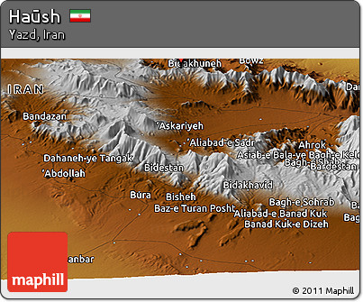 Physical Panoramic Map of Haūsh