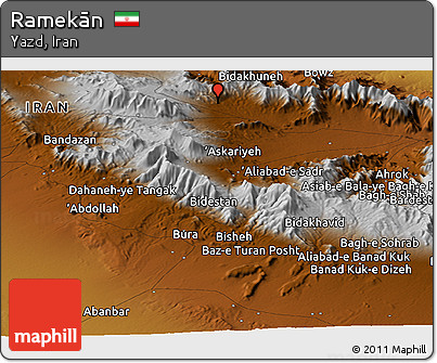 Physical Panoramic Map of Ramekān
