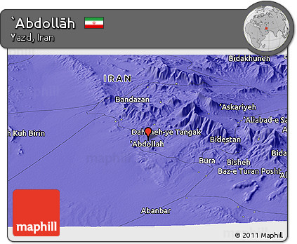 Political Panoramic Map of `Abdollāh