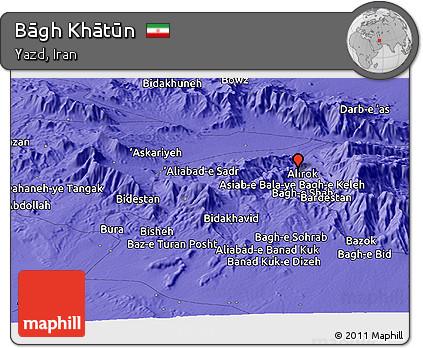 Political Panoramic Map of Bāgh Khātūn