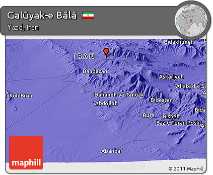 Political Panoramic Map of Galūyak-e Bālā