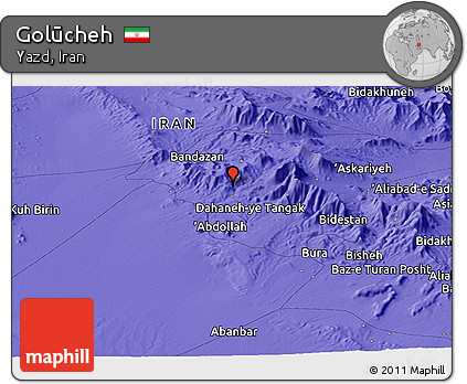Political Panoramic Map of Golūcheh