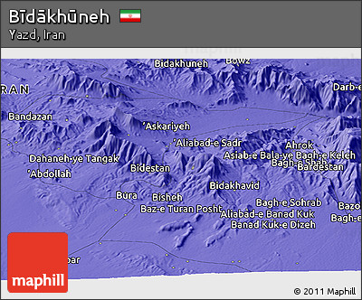 Political Panoramic Map of Bīdākhūneh