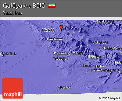 Political Panoramic Map of Galūyak-e Bālā