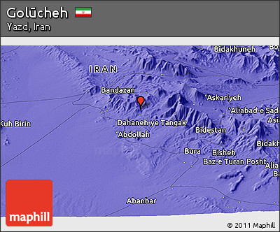 Political Panoramic Map of Golūcheh
