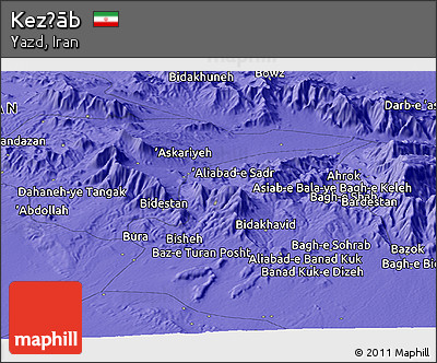 Political Panoramic Map of Kez̄āb
