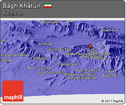 Political Panoramic Map of Bāgh Khātūn