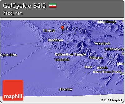 Political Panoramic Map of Galūyak-e Bālā