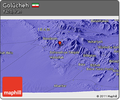Political Panoramic Map of Golūcheh