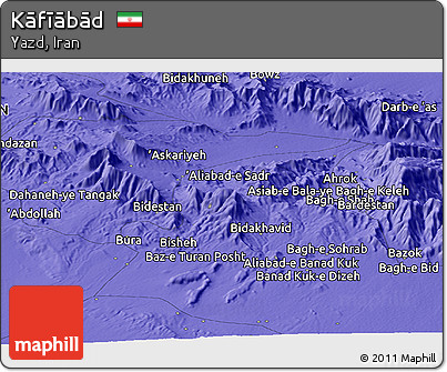 Political Panoramic Map of Kāfīābād