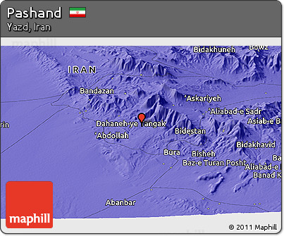 Political Panoramic Map of Pashand