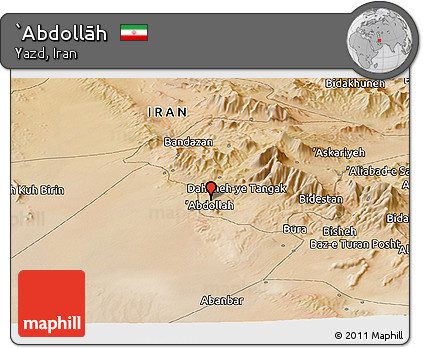 Satellite Panoramic Map of `Abdollāh