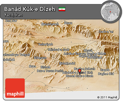Satellite Panoramic Map of Banād Kūk-e Dīzeh