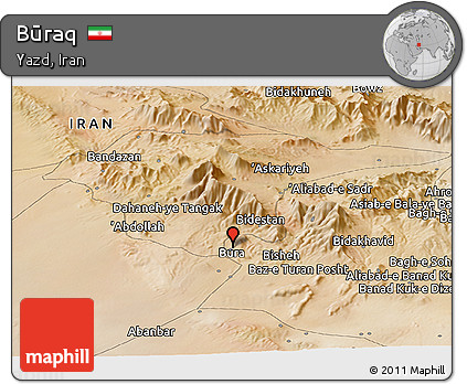 Satellite Panoramic Map of Būraq