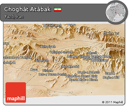 Satellite Panoramic Map of Choghāt Atābak