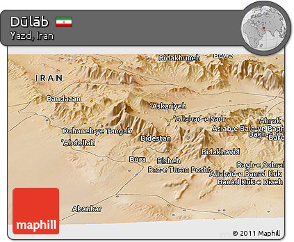 Satellite Panoramic Map of Dūlāb