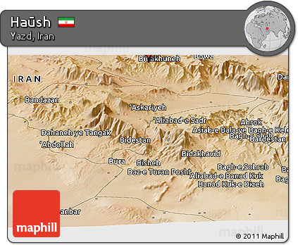 Satellite Panoramic Map of Haūsh