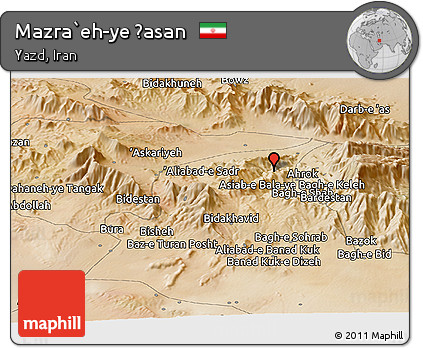 Satellite Panoramic Map of Mazra`eh-ye Ḩasan