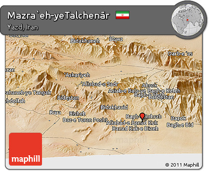 Satellite Panoramic Map of Mazra`eh-yeTalchenār