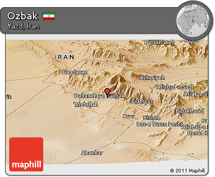 Satellite Panoramic Map of Ozbak