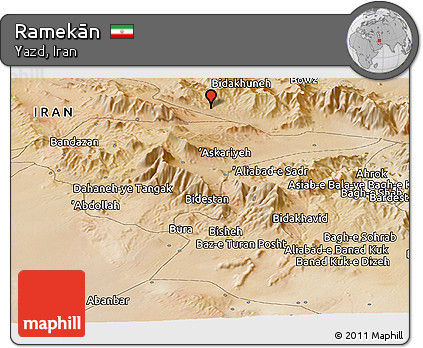 Satellite Panoramic Map of Ramekān